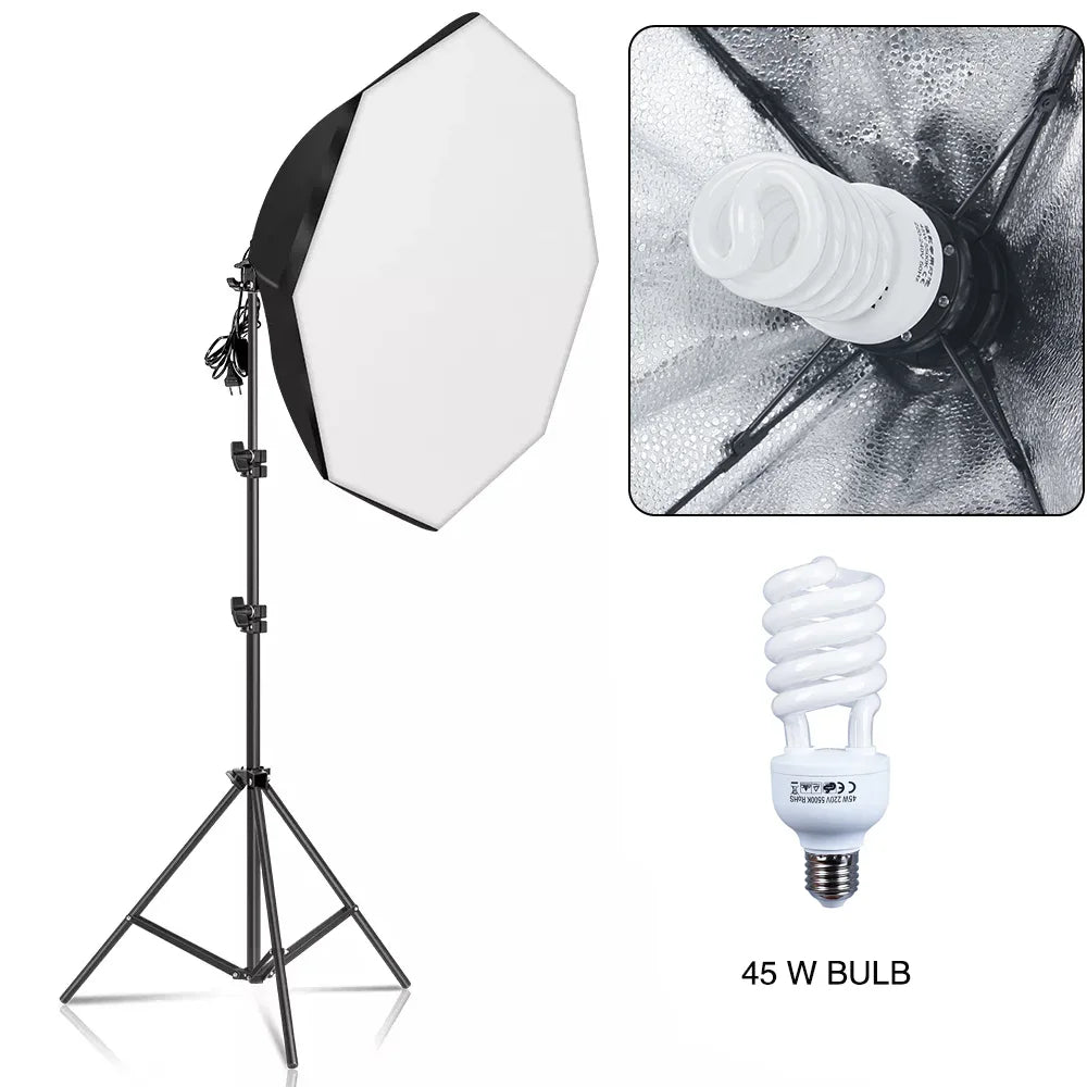 Studio Lighting with Global Plug Adapters