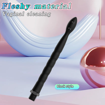 Soft Metal Hose Anal Intestinal Vaginal Cleaning Flushing Device Nozzle Enema Device Female Washing Device Sex Toy For Women Men