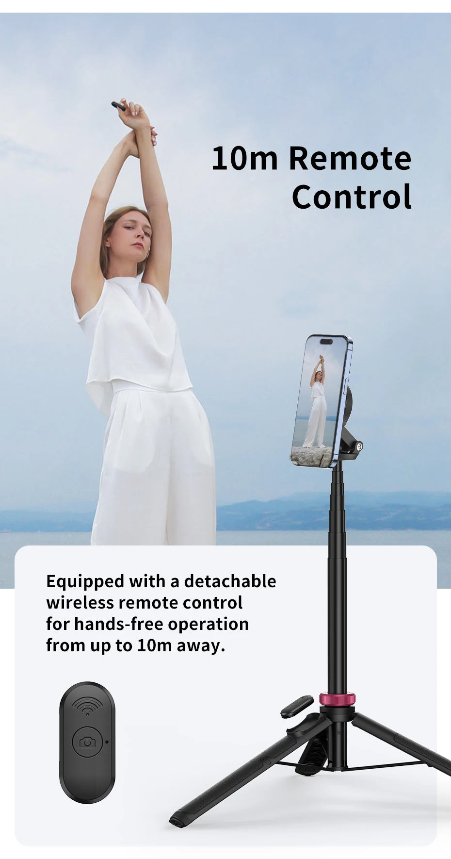 Bluetooth Remote Magnetic Phone Tripod