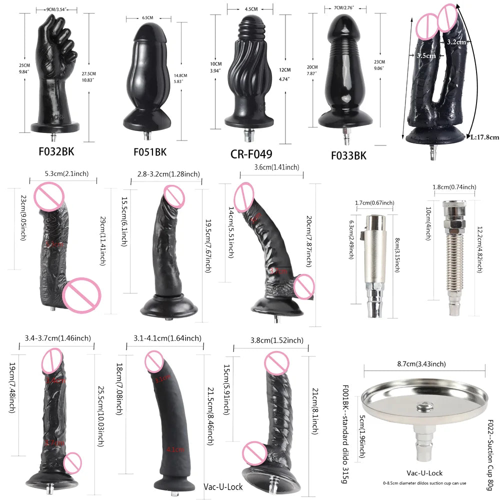 Premium Silicone Dildo Attachment Set