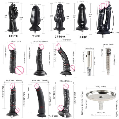 Premium Silicone Dildo Attachment Set