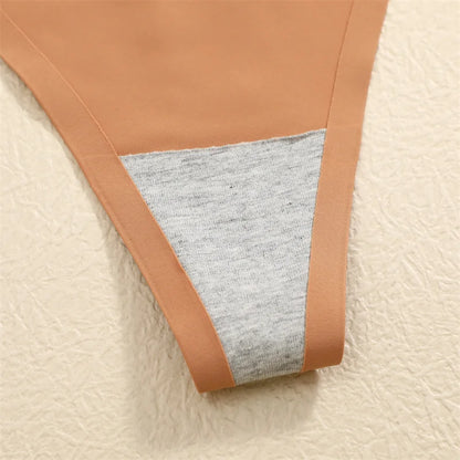 9PCS Seamless Panties Women's G-String Thongs Solid Color No Trace Underwear Female Low Rise Sexy Lingerie Comfortable Underpant
