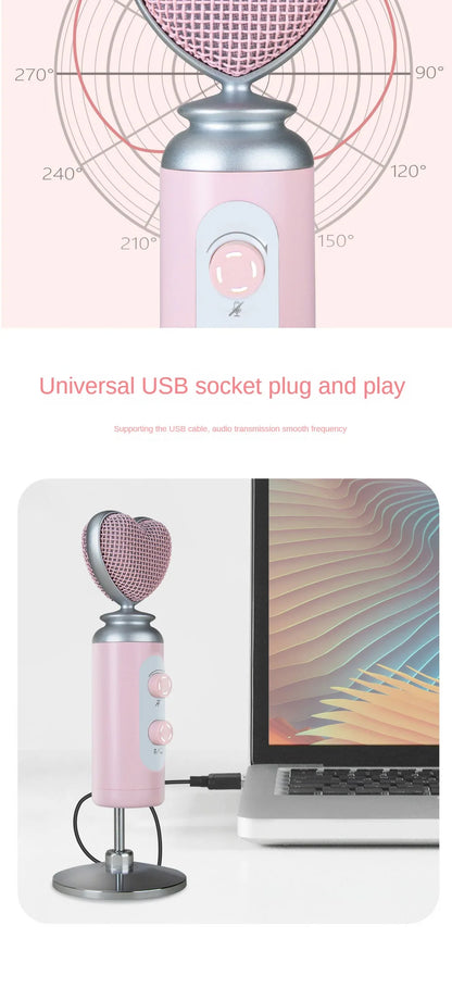 Pink Condenser Microphone