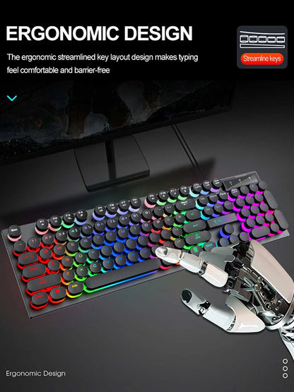 Mechanical-Style Wired Keyboard