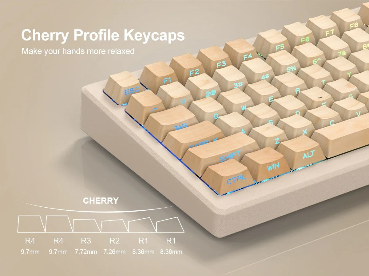 Wooden PBT Keycaps