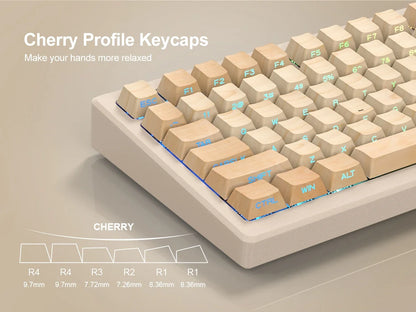 Wooden PBT Keycaps
