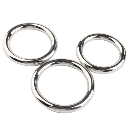 3Sizes Stainless Steel Metal Men'S Cock Ring Adult Sex Scrotum Binding Ejaculation Delay Device Glans Erection Sperm Locking Rin