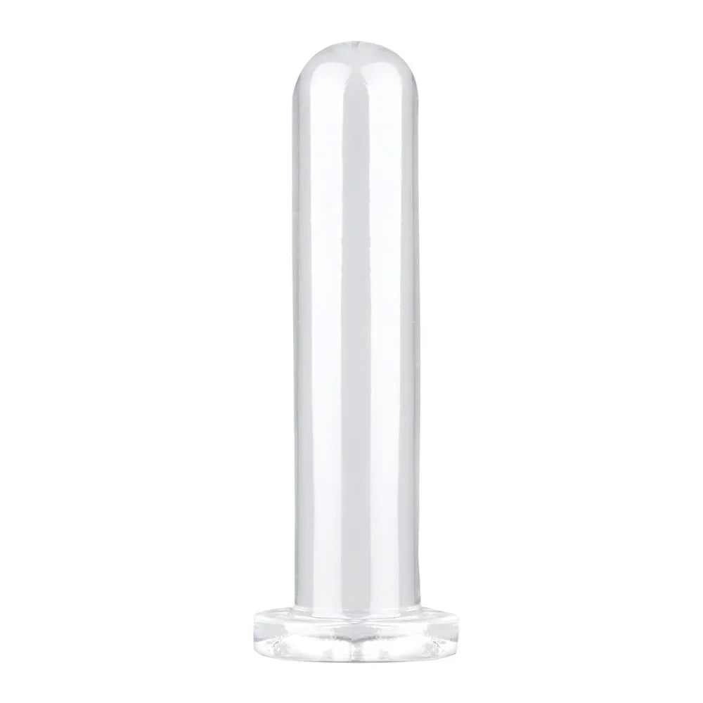 Smooth Test Tube Anal Plug Transparent Buttplug G-spot Stimulate Prostate Massager Sex Toy for Man Crystal Anal Dildo for Woman
