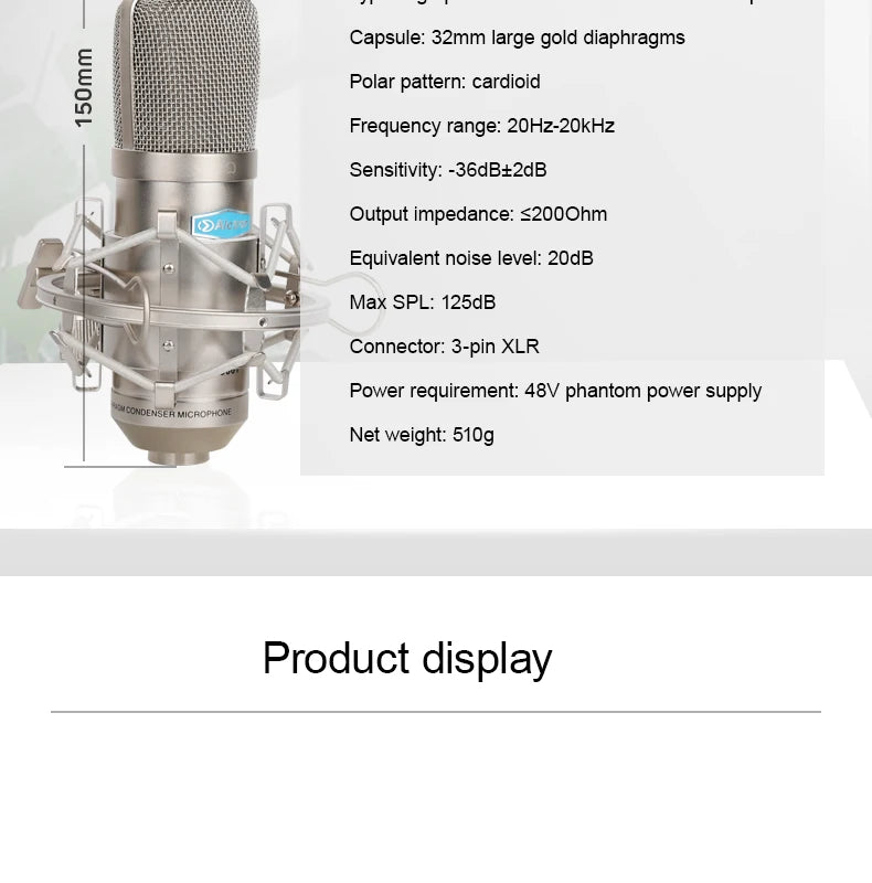 Gold-Plated Professional Mic
