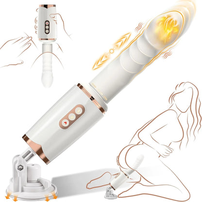Rotating Heating Thrusting Dildo Vibrator