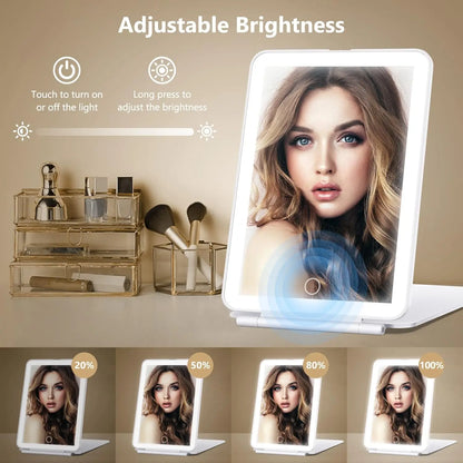 LED Foldable Travel Makeup Mirror