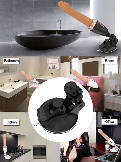 Telescopic Rotary Vibrator with Suction Cup