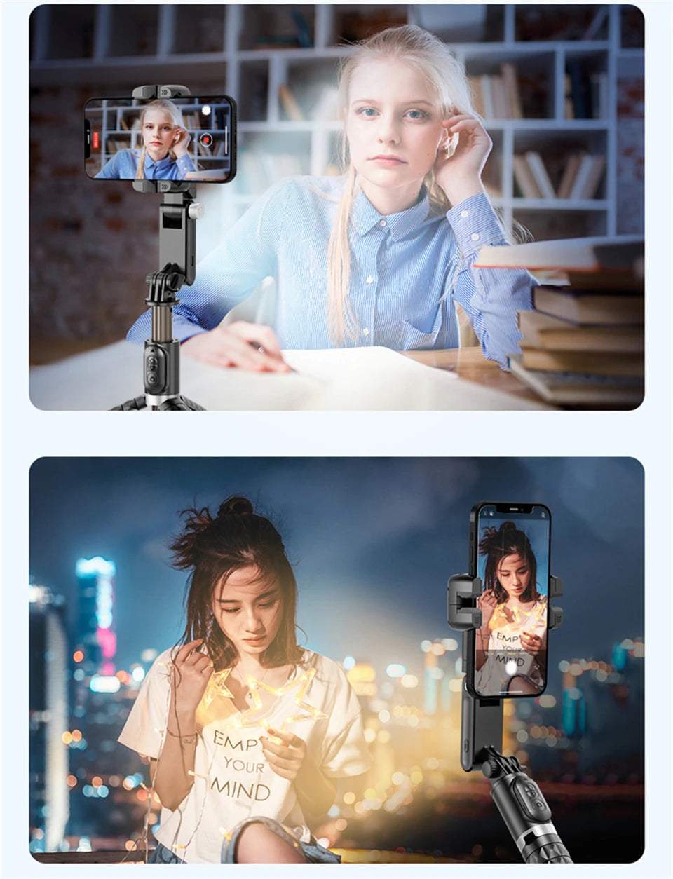 AI Adjustable Angle Smartphone Gimbal