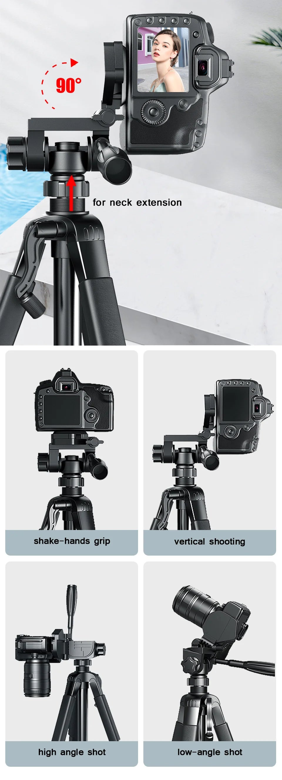 Premium Height-Adjustable Tripod