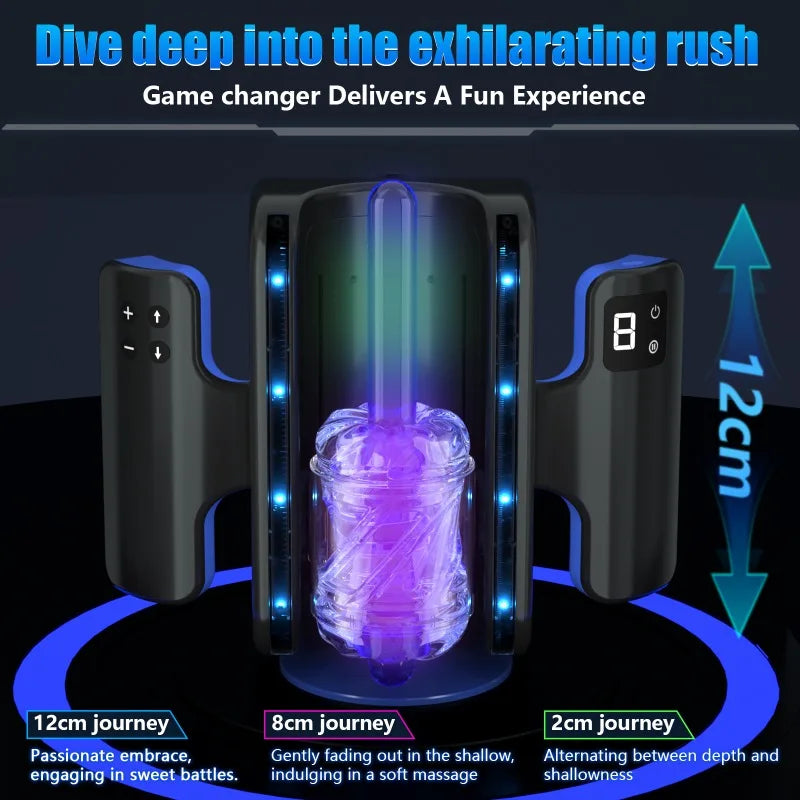 LCD Thrusting Stroker Machine with Phone Stand