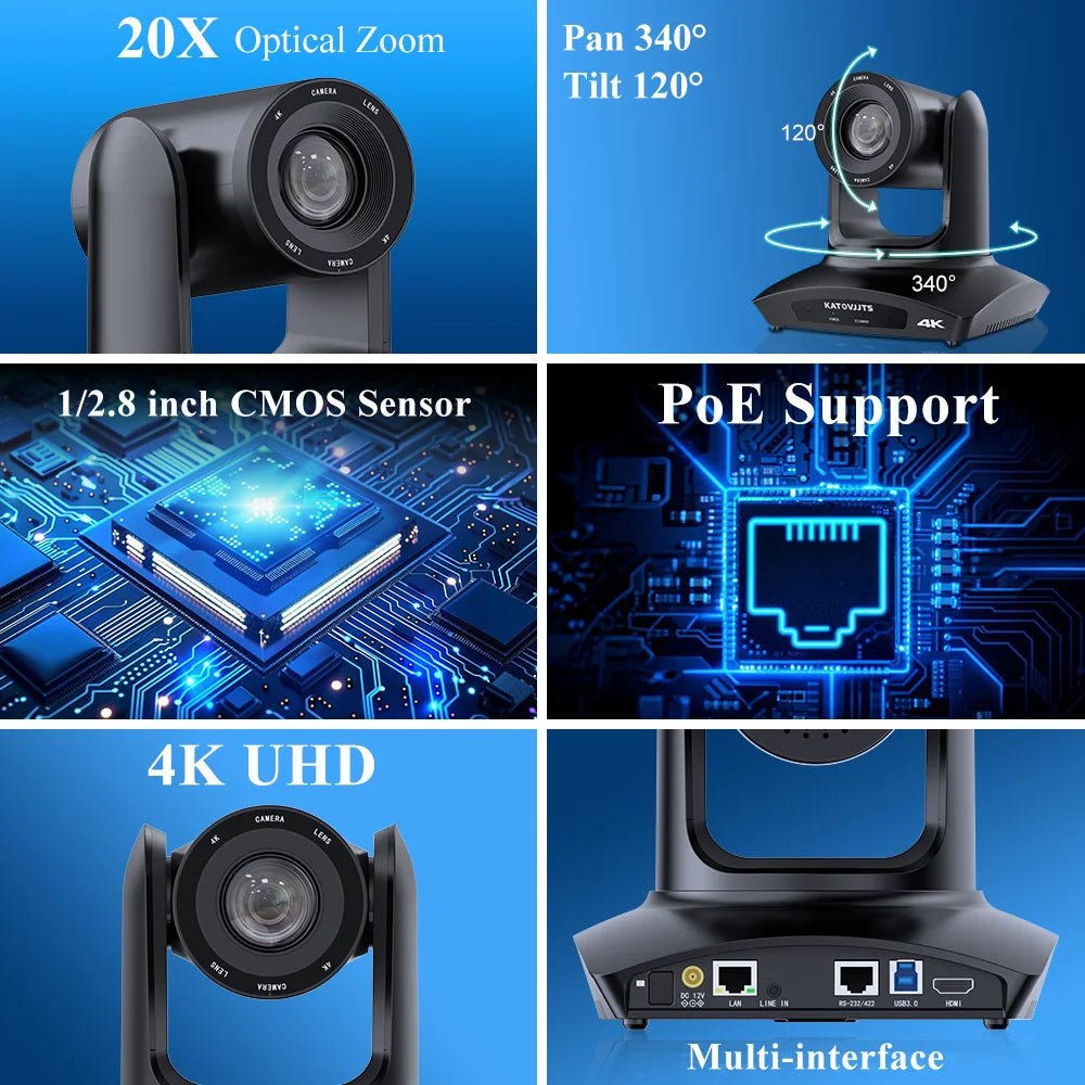 AI Auto Framing PTZ Camera