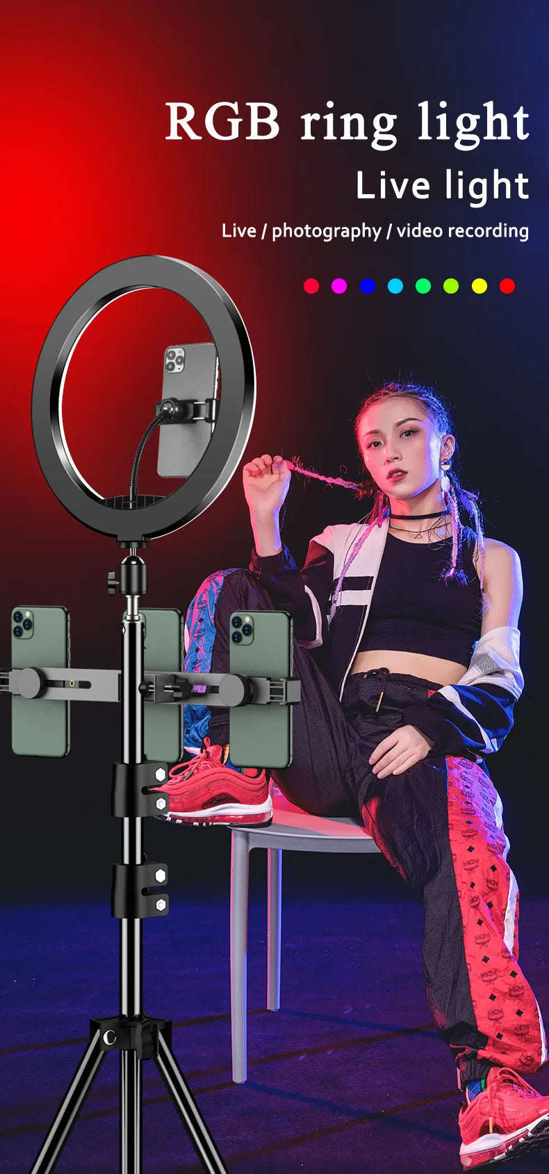 15 Colors Tripod for Web Cam Models