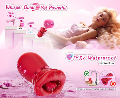 Rose Mouth-Shaped Vibrator Clitoral