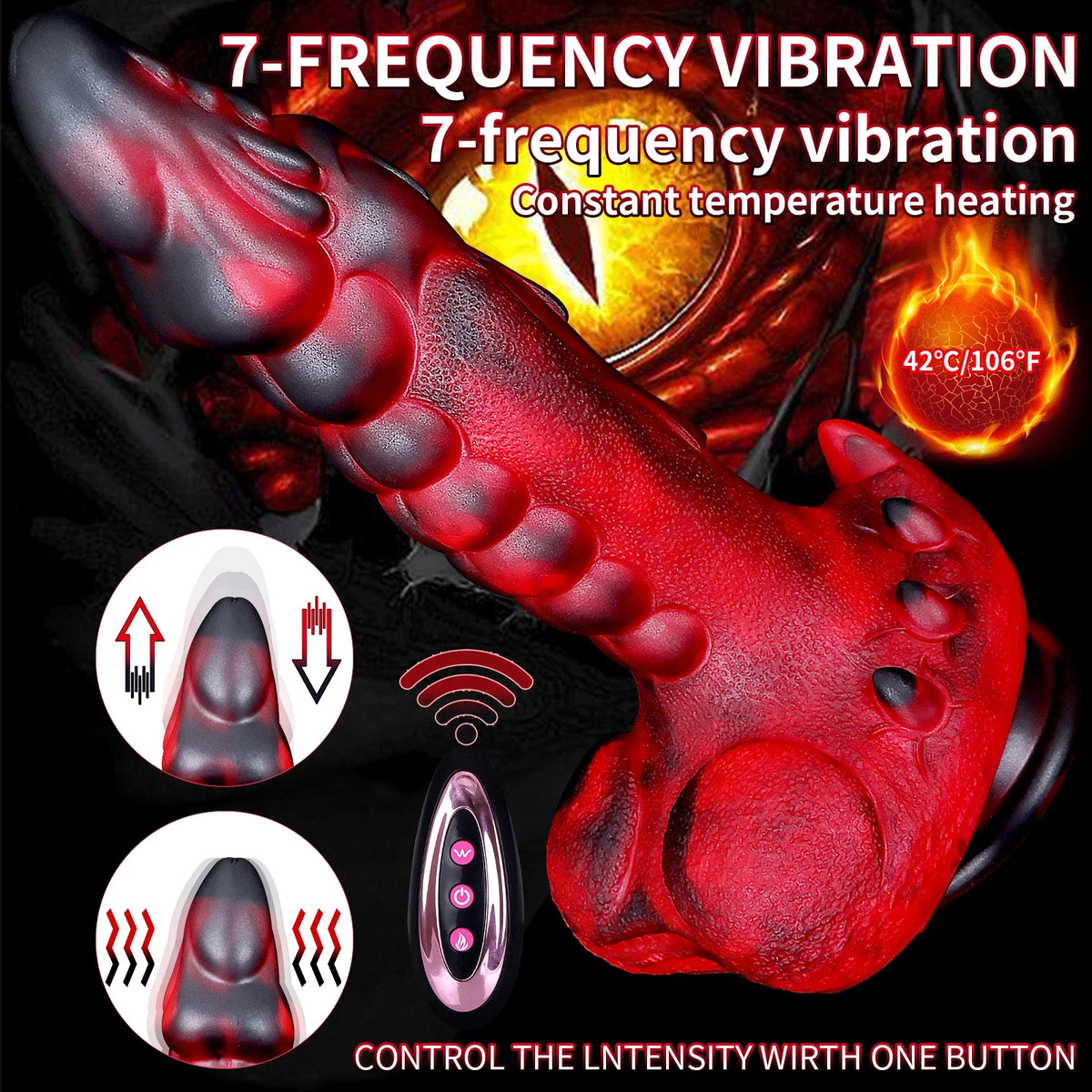 Heating Alien Monster Vibrator — Warming Liquid Silicone