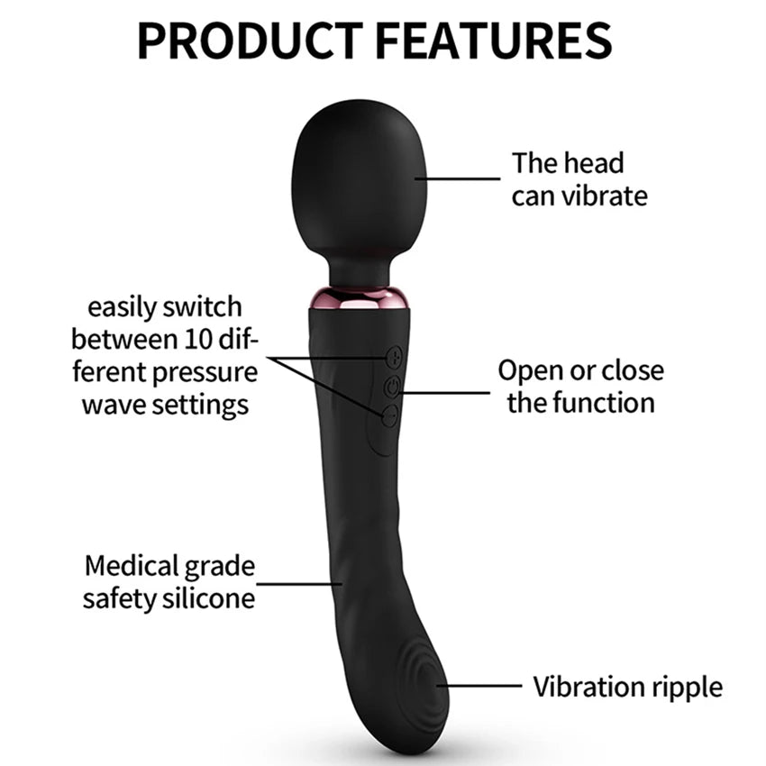 10-Frequency Magic Wand Vibrators