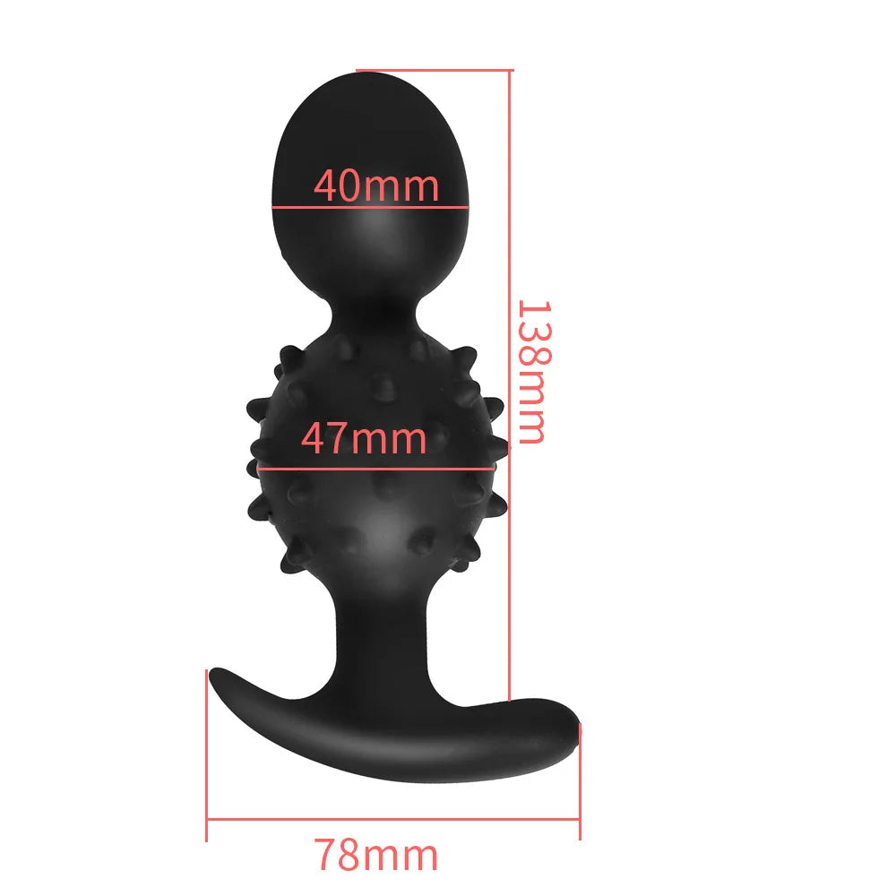 Vibrating Silicone Plug Built In Ball