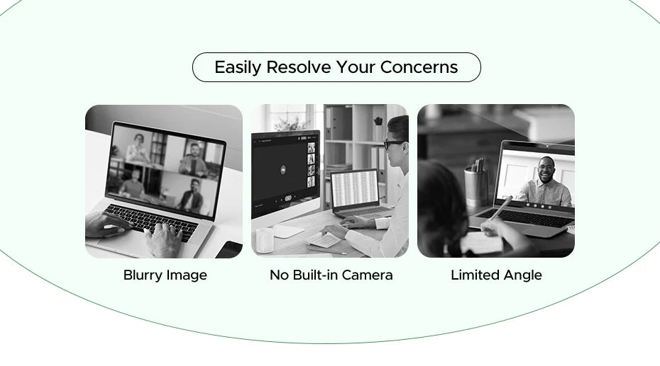 Full HD Webcam with Clear Audio Mic