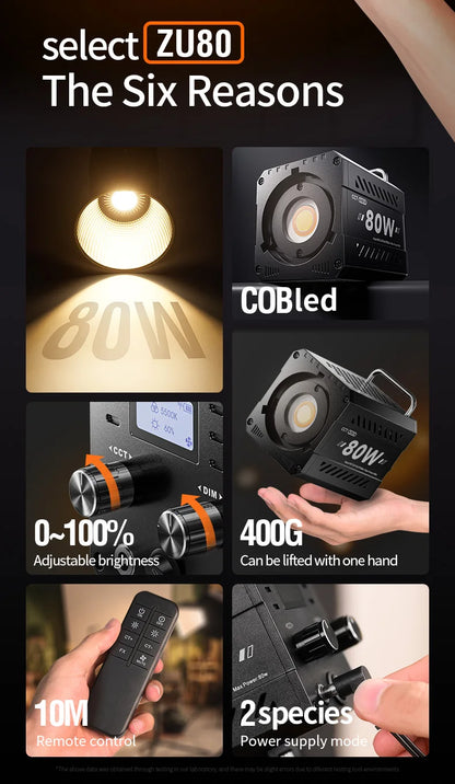 Professional 80W COB LED Light