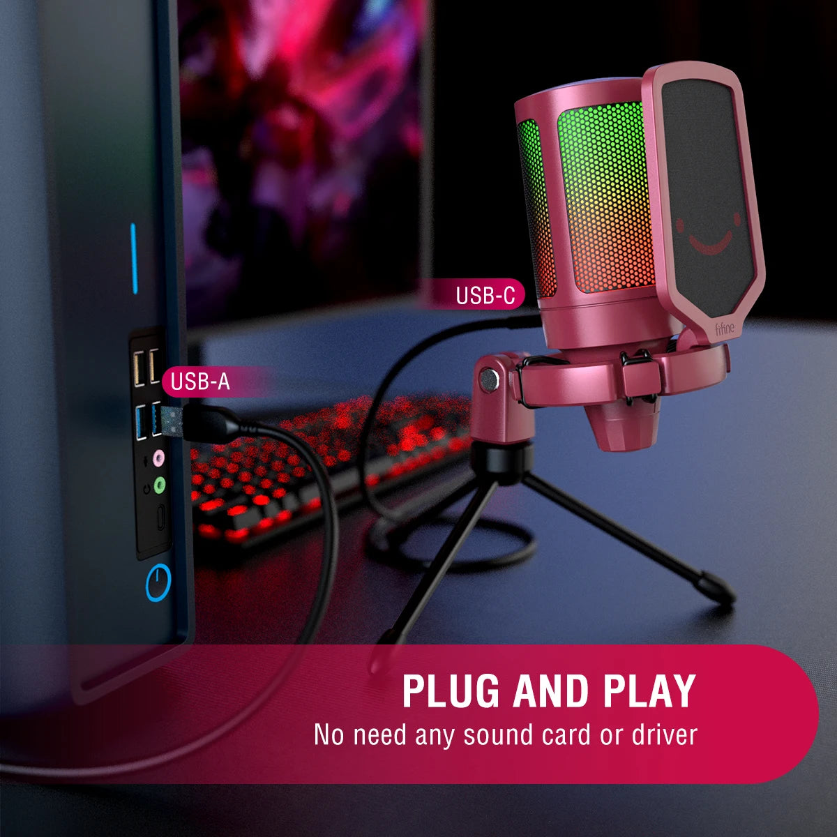 Plug & Play USB Mic for PC & Laptop