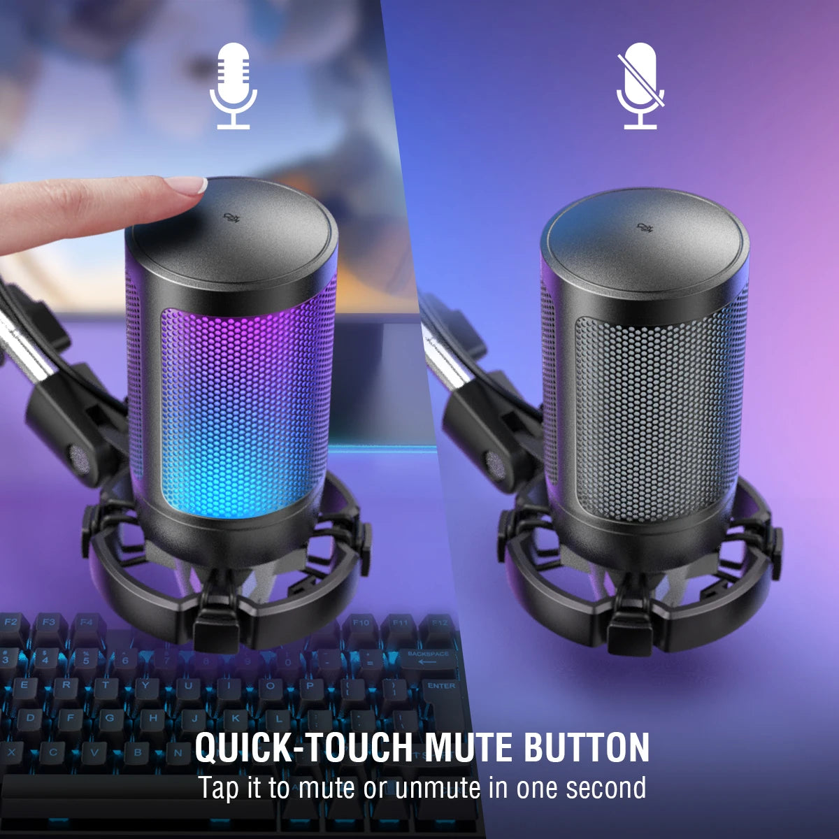 Microphone with RGB Lighting