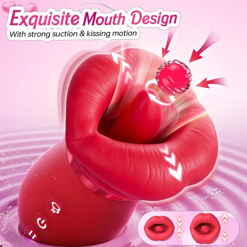 Rose Mouth-Shaped Vibrator Clitoral