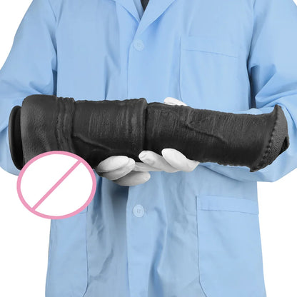 Black Horse Dildo Realistic Animal Dildo Silicone Penis for Man/Women Sex Toys Butt Plug Expander Masturbation Sex Tool Toy 18