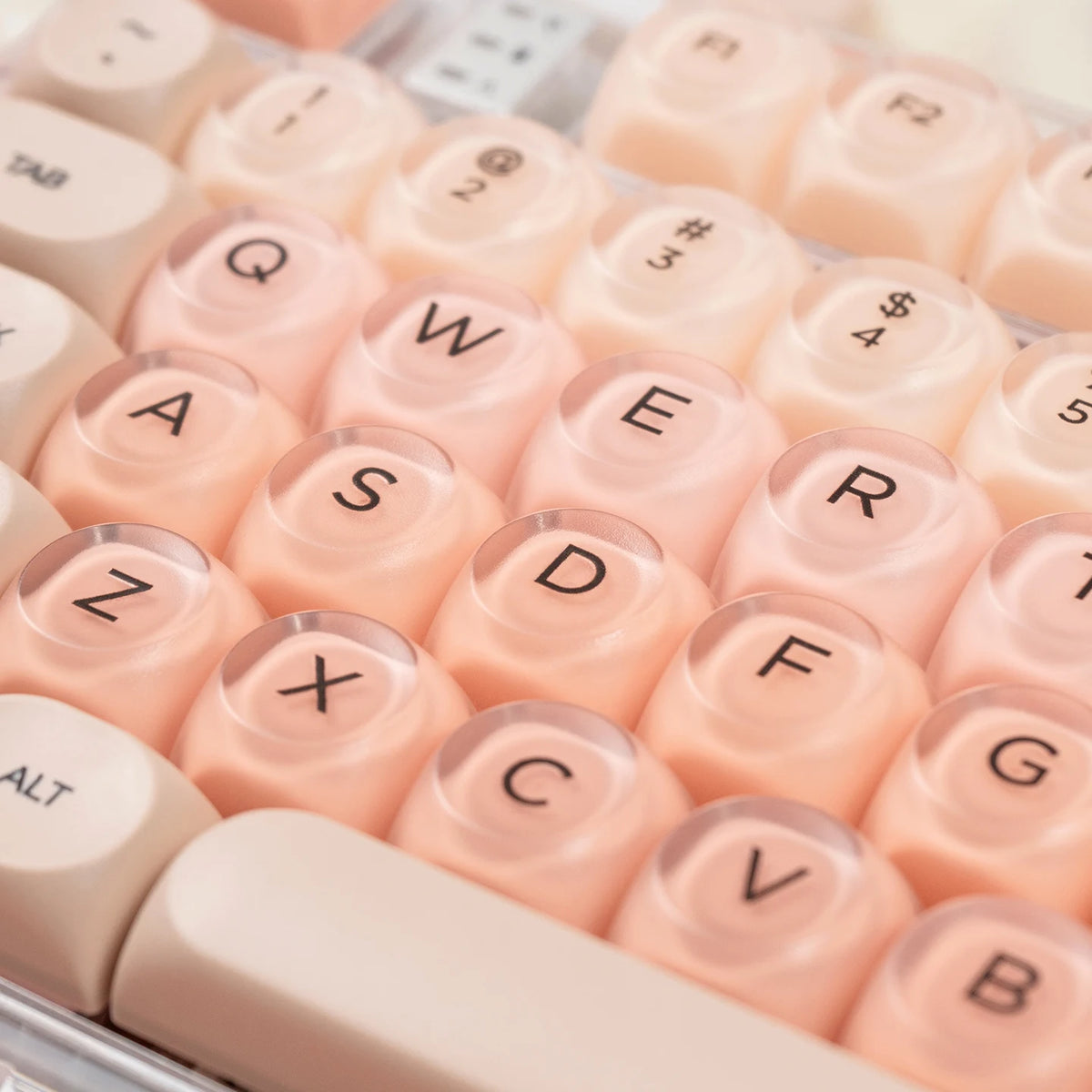 Stylish Beige Keyboard Keycaps