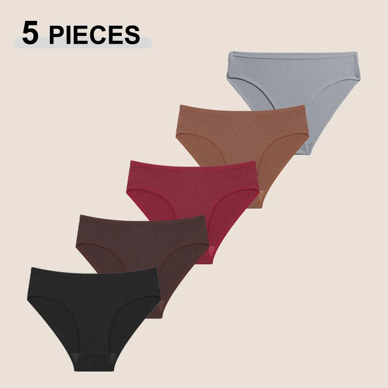 Female Underpants Solid Color Pantys S-XL