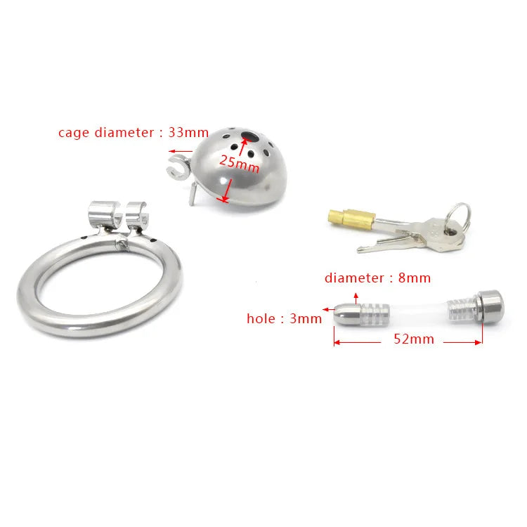Hand Polished Steel Chastity Cage