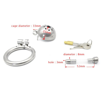 Hand Polished Steel Chastity Cage