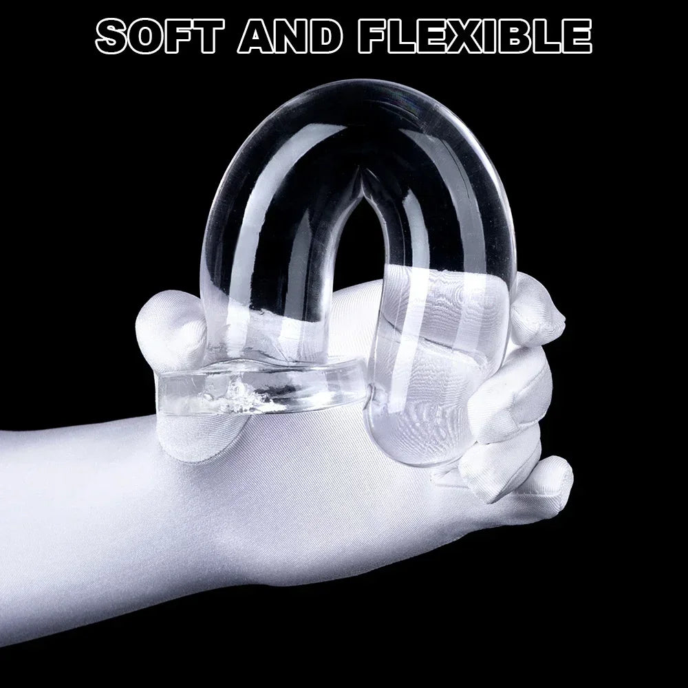 Smooth Test Tube Anal Plug Transparent Buttplug G-spot Stimulate Prostate Massager Sex Toy for Man Crystal Anal Dildo for Woman