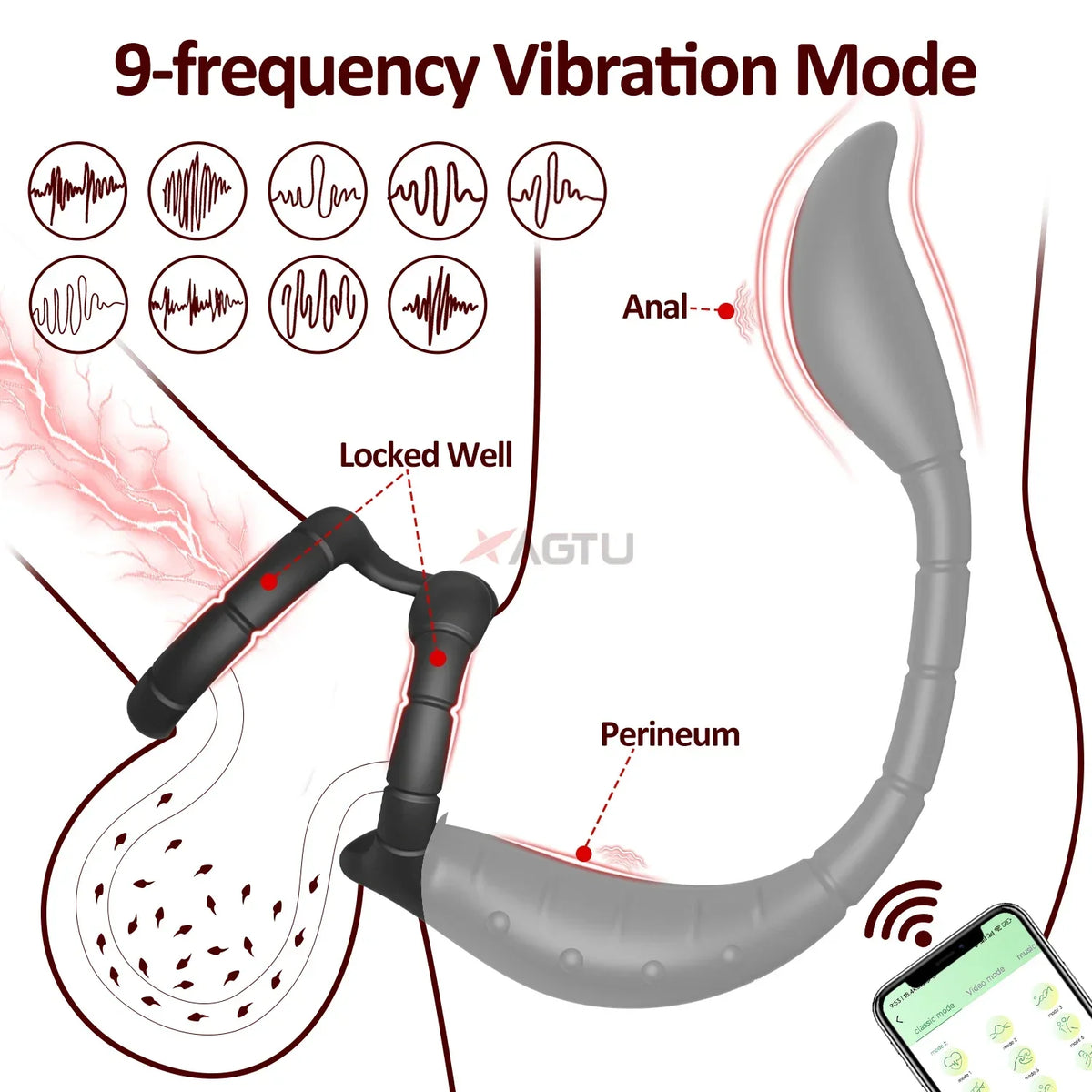 App Control Plug with Vibrating Ring