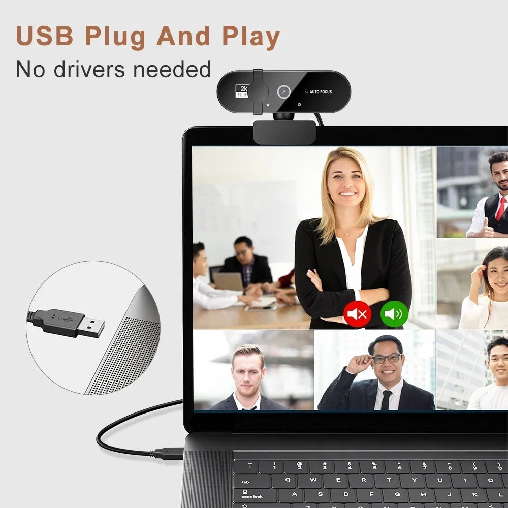 4K Webcamn With Mic & Auto Focus