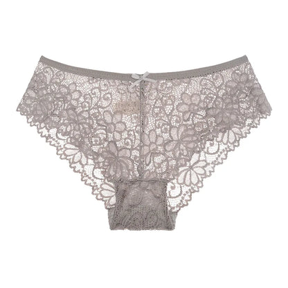 5 PCS/Set Mesh Briefs M-2XL Lace Panties Sexy Transparent Underwear Low Rise Panties Girls Intimates Lingeri