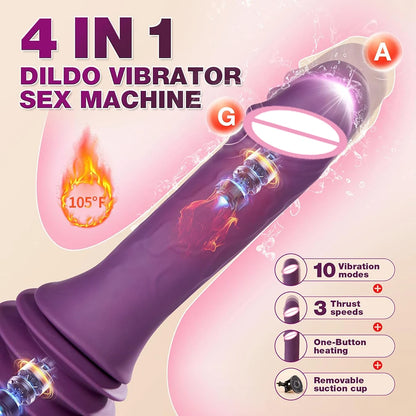 Realistic Telescopic Dildo 10 Vibration Modes