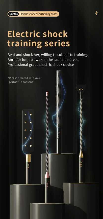 Electric shock training series, Pulse Horse Whip, Electro Spanking Paddle, Spanking Stick Bat, BDSM, Sex Games, Adult Sex Toys