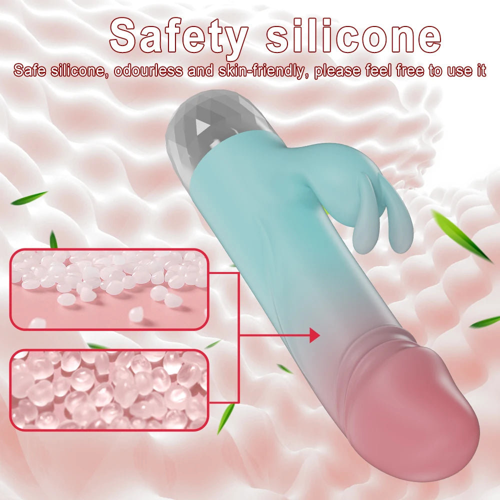 G-Spot Clitoral Rabbit Vibrator — Dual Stimulation Silicone