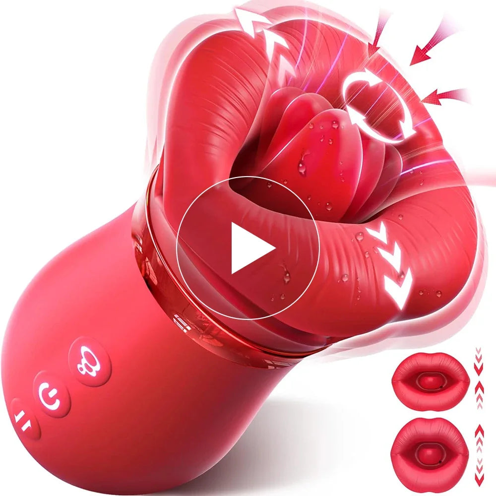 Rose Mouth-Shaped Vibrator Clitoral
