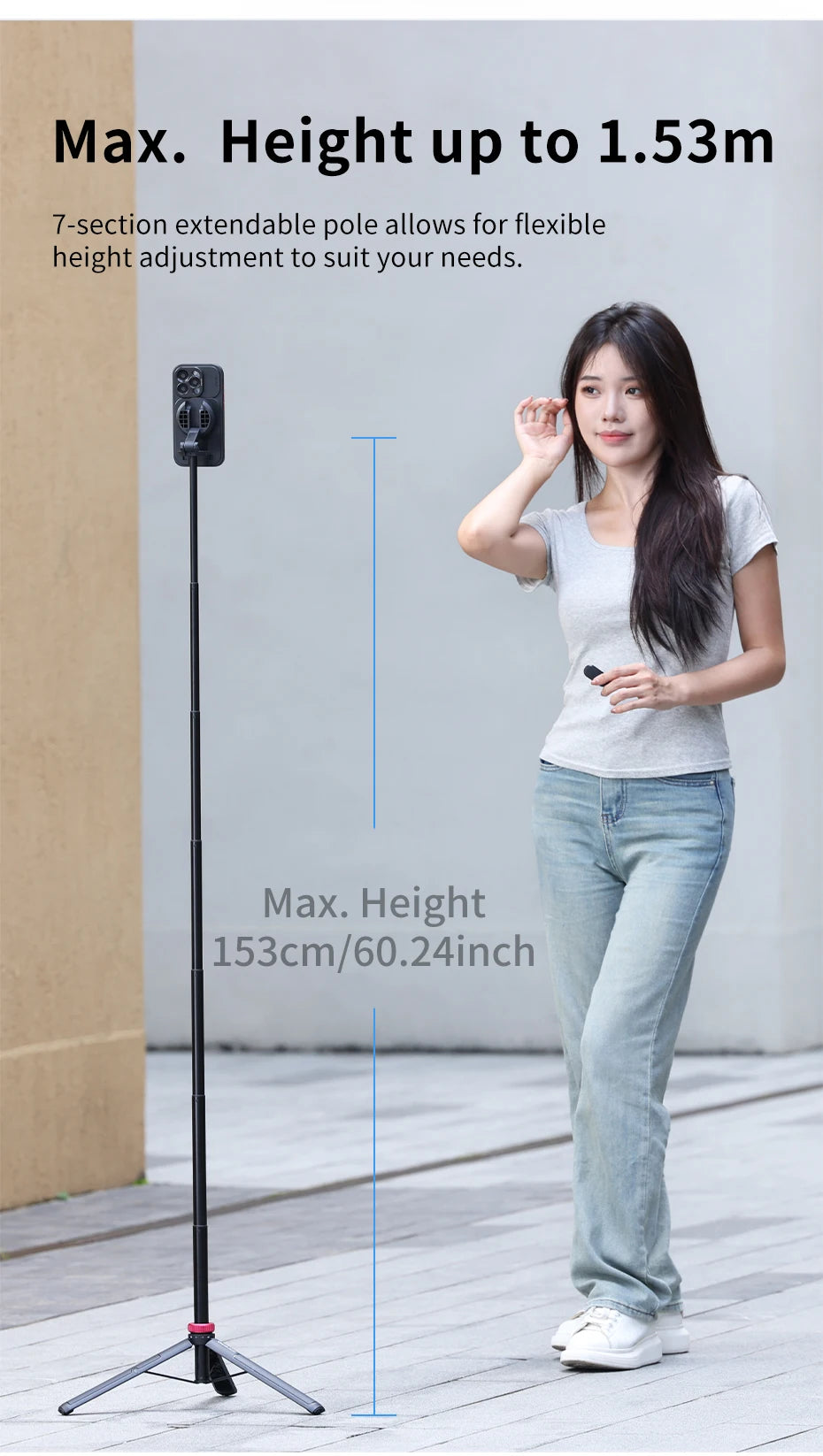 Bluetooth Remote Magnetic Phone Tripod