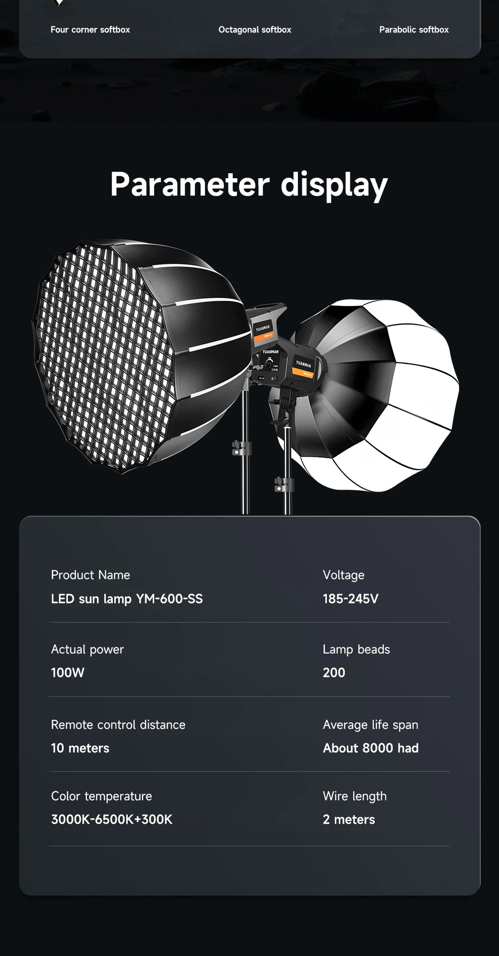 Remote-Control LED Video Lamp