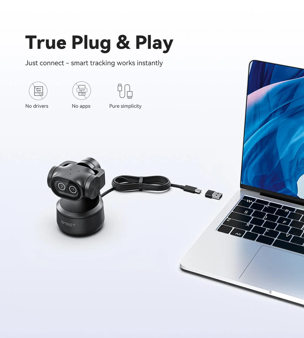 4K AI PTZ Mics & Privacy Mode Cam