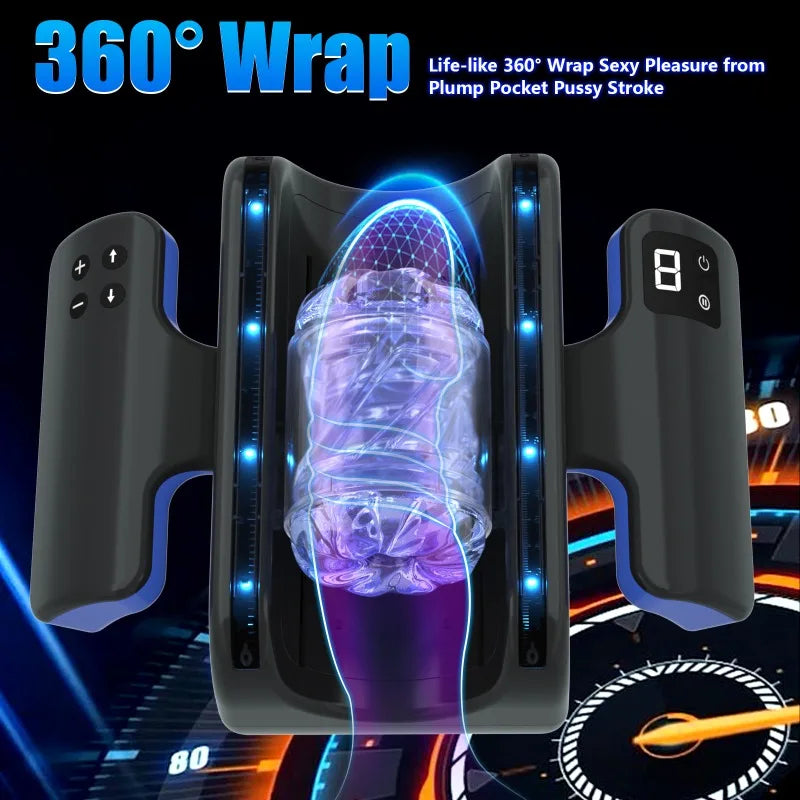LCD Thrusting Stroker Machine with Phone Stand