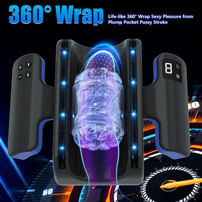 LCD Thrusting Stroker Machine with Phone Stand