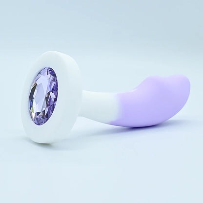Crystal Jewel Silicone Anal Plug — 5 Elegant Colours