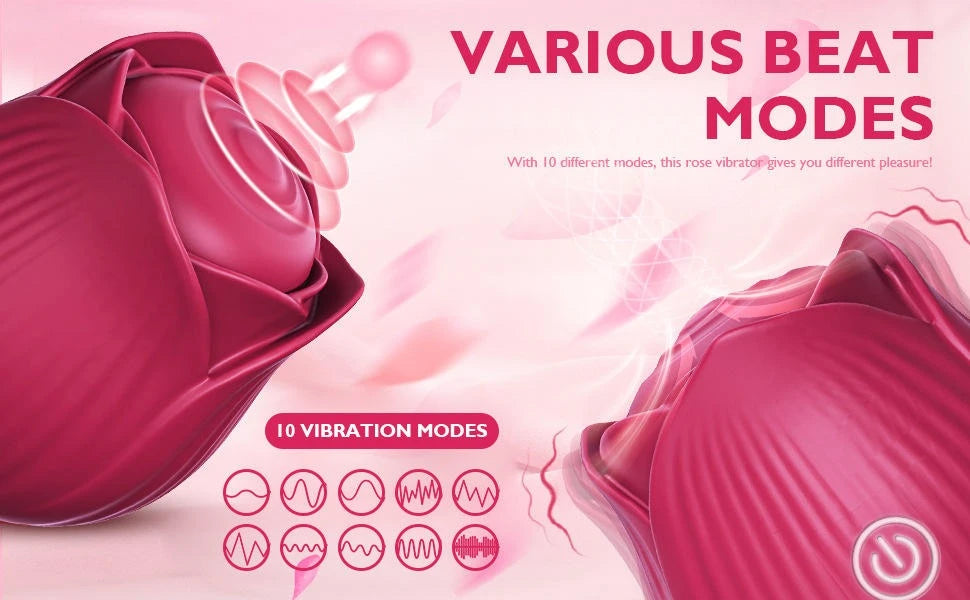 Rose-Shaped Clitoral Vibrator